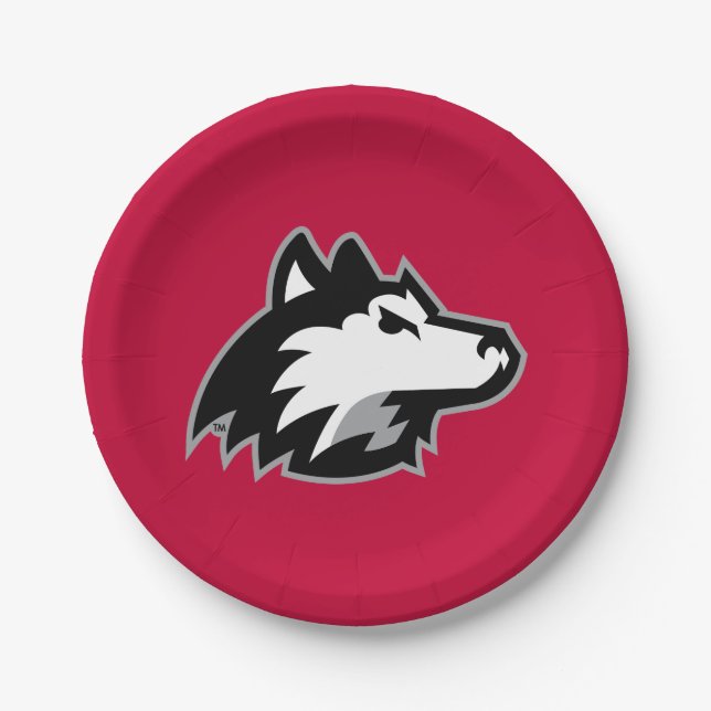 Huskies der Nord-Illinois Pappteller (Vorderseite)