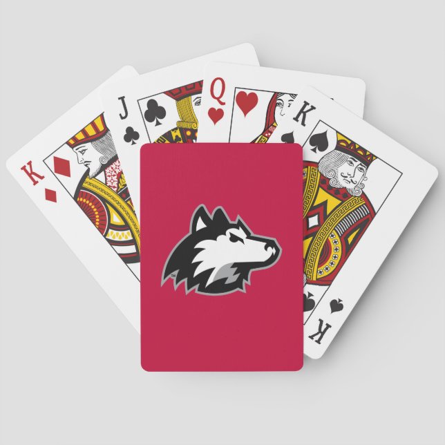 Huskies der Nord-Illinois Spielkarten (Rückseite)