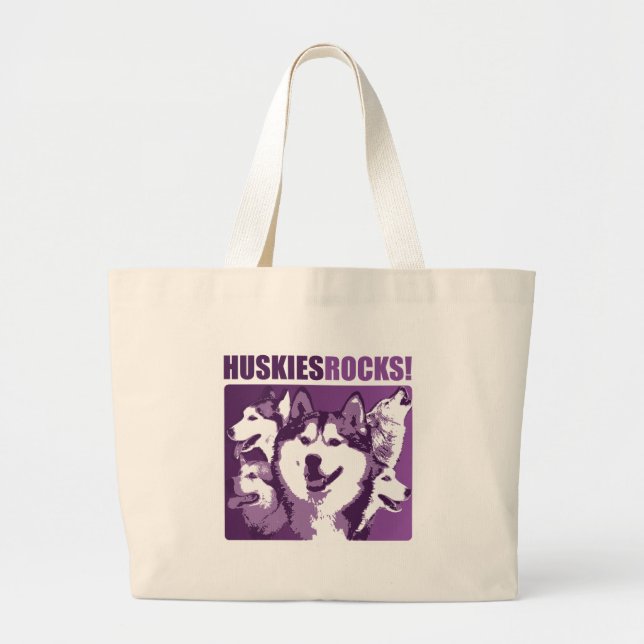 Huskies-Felsen! Jumbo Stoffbeutel (Vorne)
