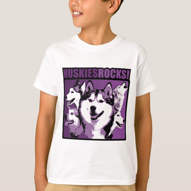 Huskies-Felsen! T-Shirt (Vorderseite)
