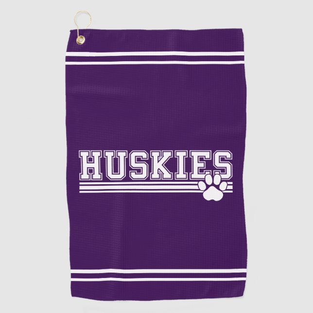 Huskies Golfhandtuch (Vorderseite)
