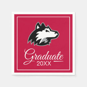 Huskies im Norden Illinois ABSCHLUSS Serviette