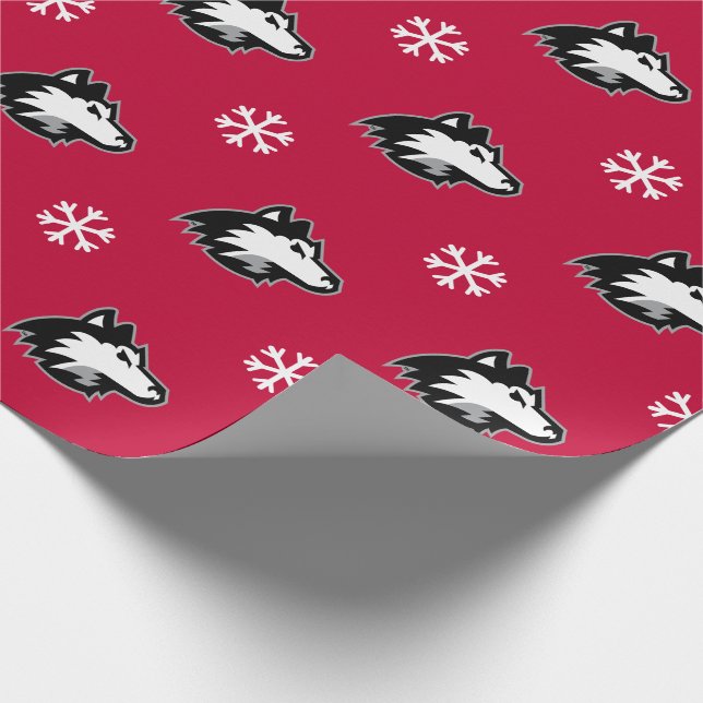 Huskies im Norden Illinois | Weihnachten Geschenkpapier (Ecke)