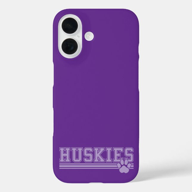Huskies iPhone 16 Hülle (Rückseite)