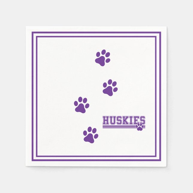 Huskies Papier  Serviette (Vorderseite)