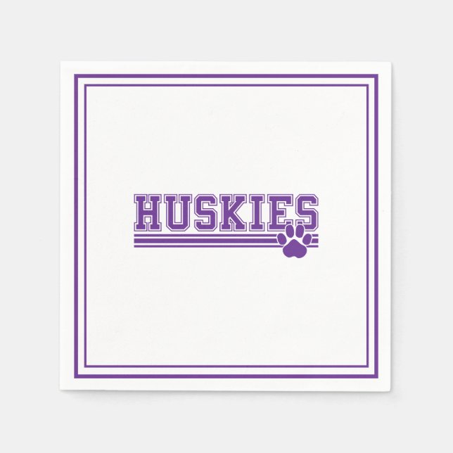 Huskies Papier  Serviette (Vorderseite)