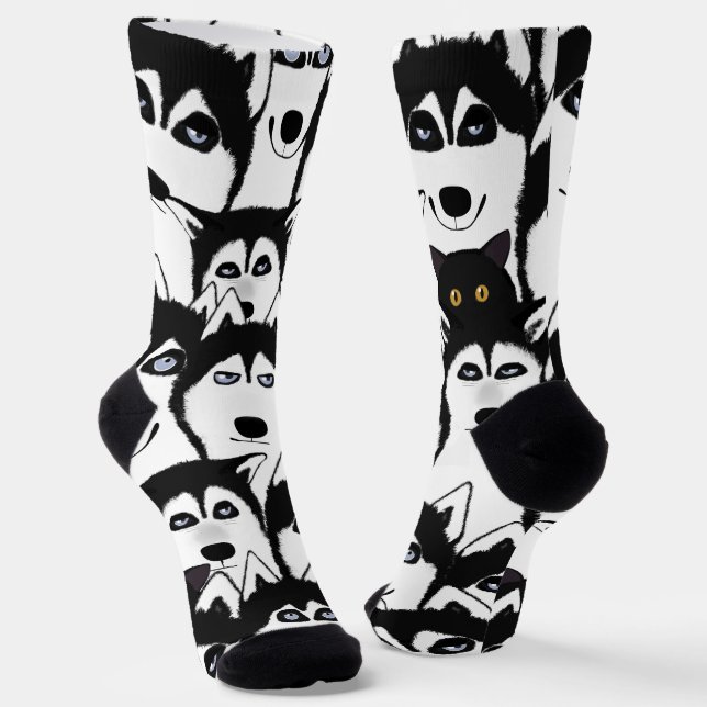 Huskies Socken (Gewinkelt)