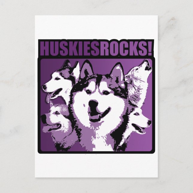 Huskieses Rock! Postkarte (Vorderseite)