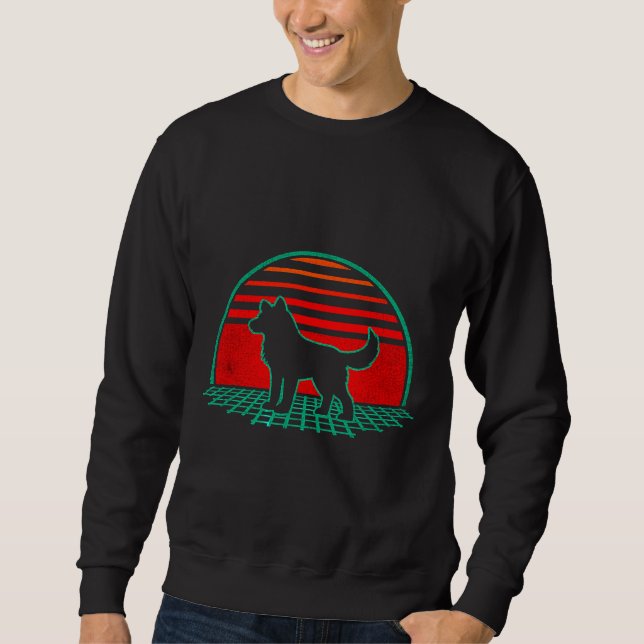 Husky 80er Dog Sweatshirt (Vorderseite)