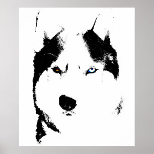 Husky Art Print Sled Dog Art Poster Husky Geschenk