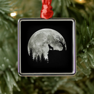 Husky auf Mountain Halloween Graphic T-Shirts Gesc Ornament Aus Metall