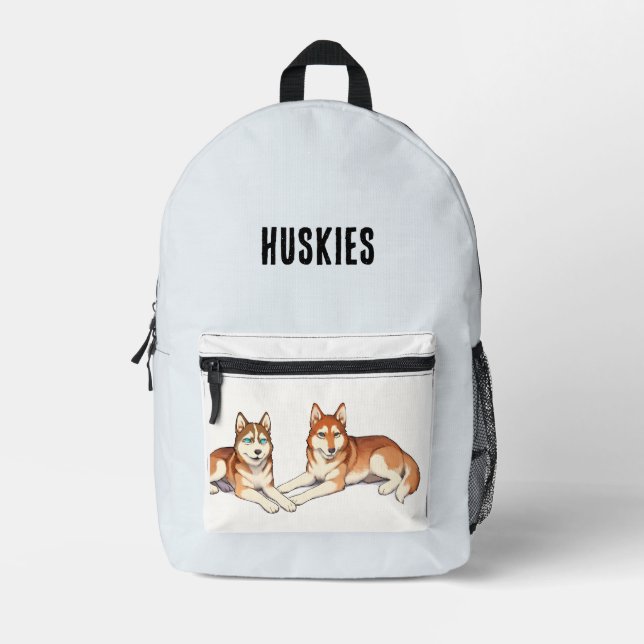 Husky backpack bedruckter rucksack (Vorderseite)