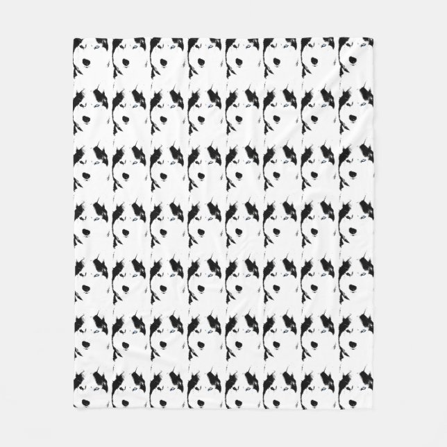 Husky Blanket Siberian Husky Sled Dog Blankets Fleecedecke (Vorderseite)