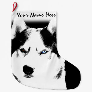 Husky Christmas Strumpf Personalisiert Dog Strumpf Großer Weihnachtsstrumpf