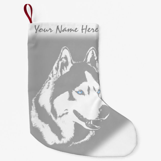 Husky Christmas Strumpf Personalisiert Dog Strumpf Kleiner Weihnachtsstrumpf (Vorderseite)