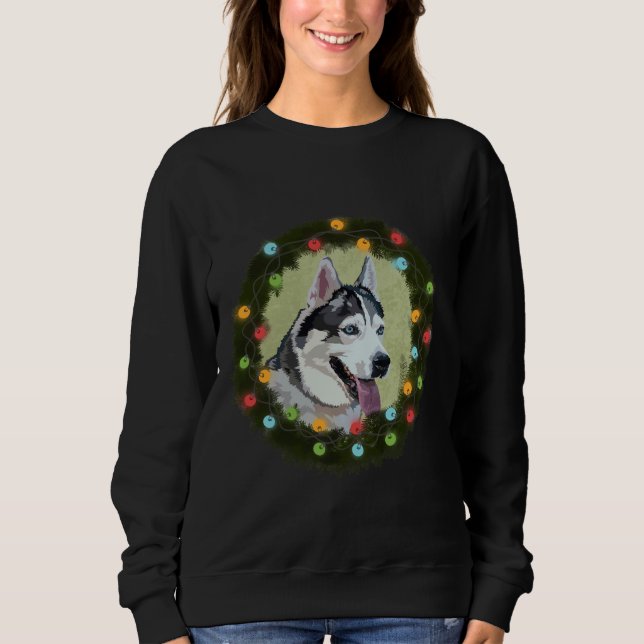Husky Christmas Sweatshirt (Vorderseite)