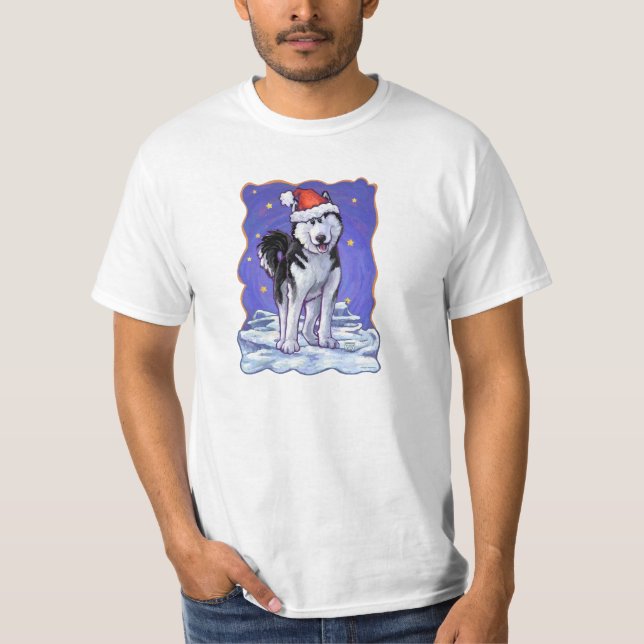 Husky Christmas T-Shirt (Vorderseite)