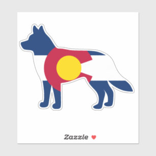 Husky Colorado Flag Aufkleber