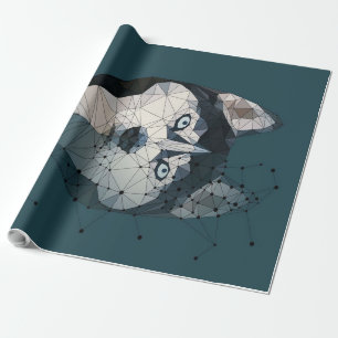 Husky Constellation Leinwand Geschenkpapier