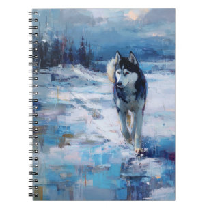 Husky dans le Carnet paysager hivernal