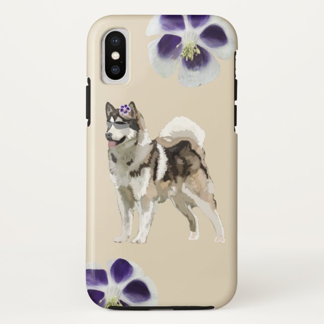 Husky Dog Art Apple iPhone X, Tough Case-Mate iPhone Hülle (Rückseite)