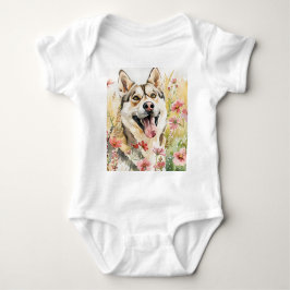 Husky Dog Baby Bodysuit Baby Strampler