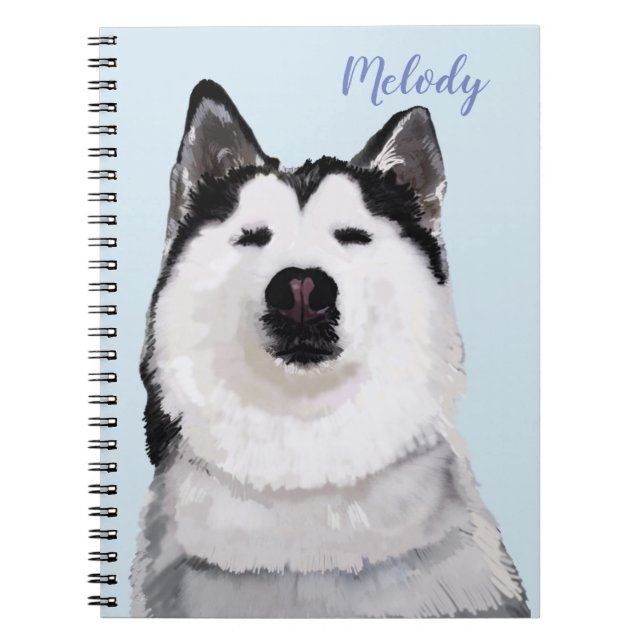 Husky Dog Custom Foto Notebook Notizblock (Vorderseite)