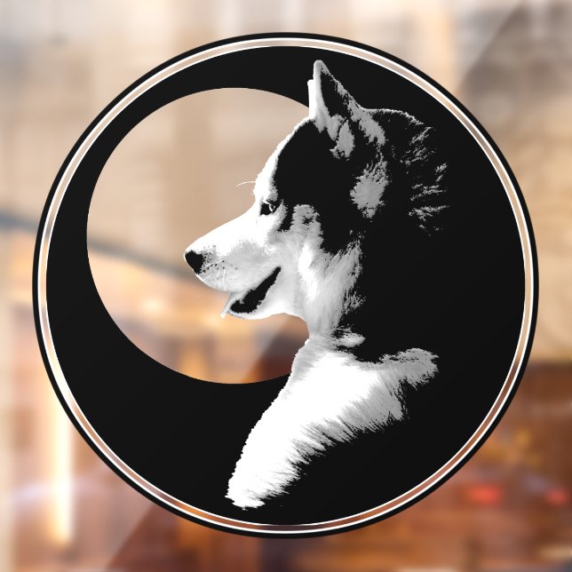 Husky Dog Decal Husky Puppy Dog Fensterheber Fensteraufkleber (Blatt 2)