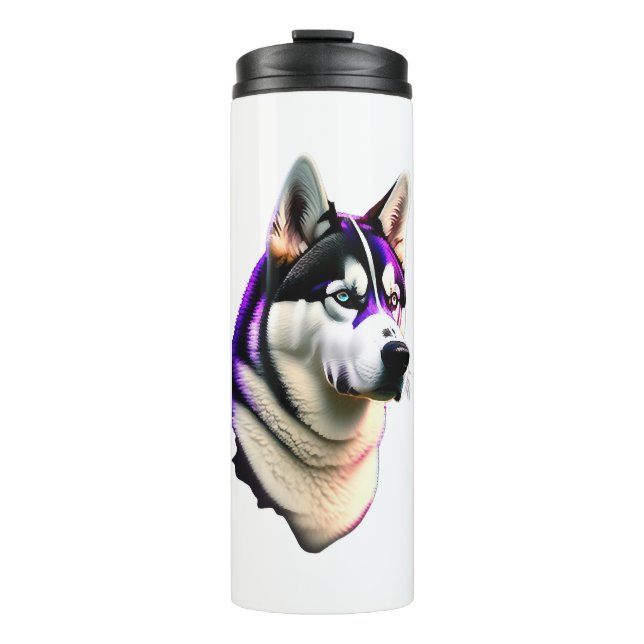 Husky Dog Design Thermosbecher (Vorderseite)