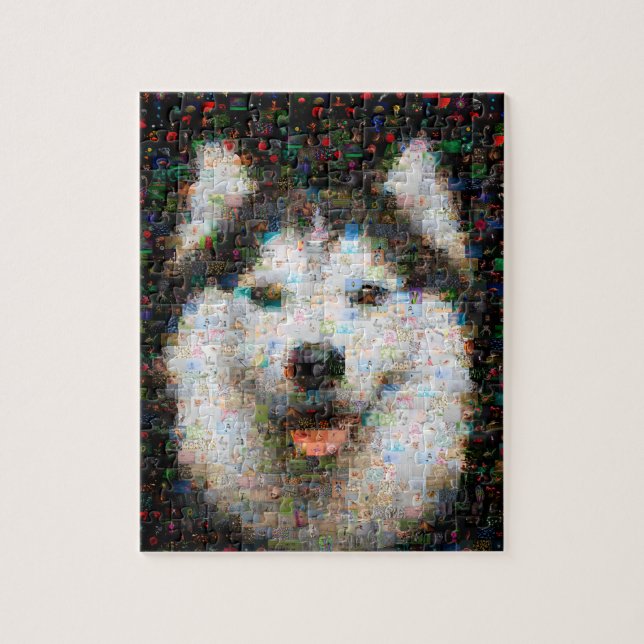 Husky Dog Foto Mosaic (Vertikal)