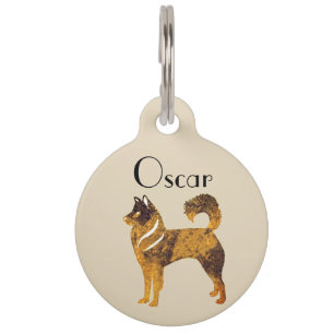 Husky Dog, Golden Husky Individuelle Name Dog Pet  Haustiermarke