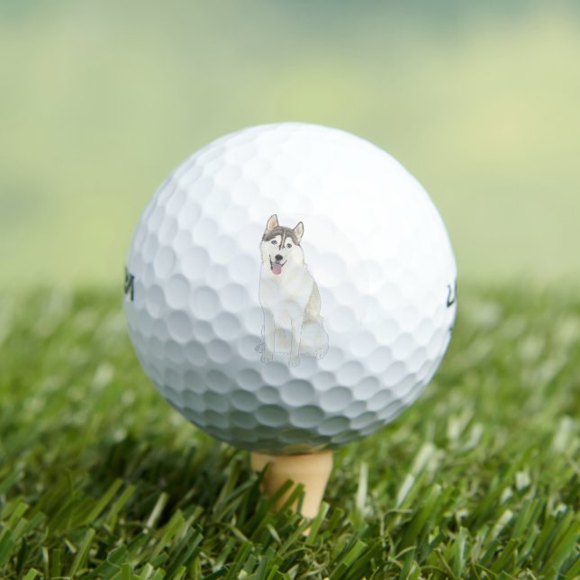 Husky Dog Golfball (Insitu T-Shirt)