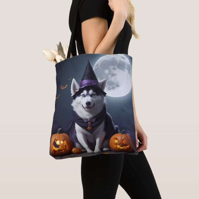Husky Dog Halloween Adventure Moonlit Magic Spooky Tasche (Von Nahem)
