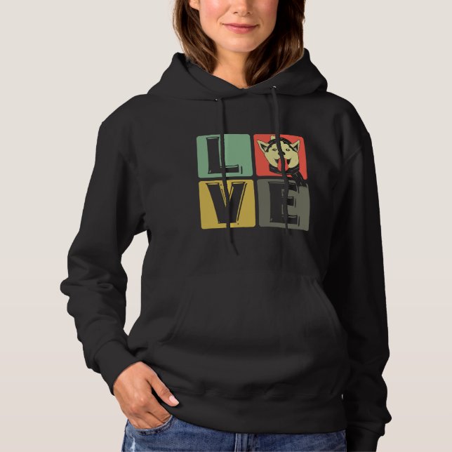 Husky Dog Liebe Hoodie (Vorderseite)