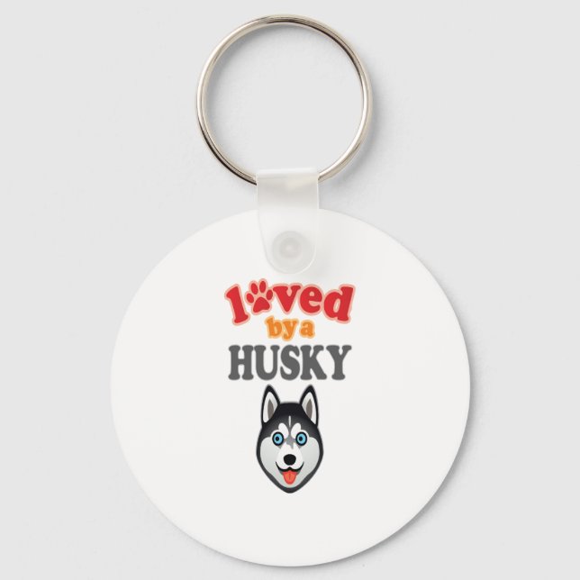 Husky Dog Lover Schlüsselanhänger (Vorderseite)