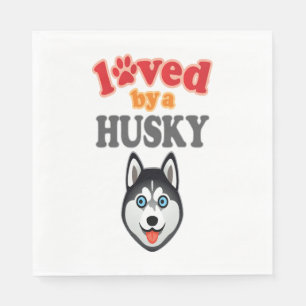 Husky Dog Lover Serviette