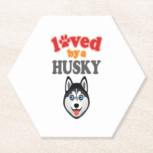 Husky Dog Lover Untersetzer (Vorderseite)