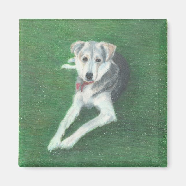 Husky Dog Magnet (Vorne)