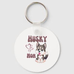 Husky Dog Mama Kawaii Welppy Niedlich Funny Design Schlüsselanhänger