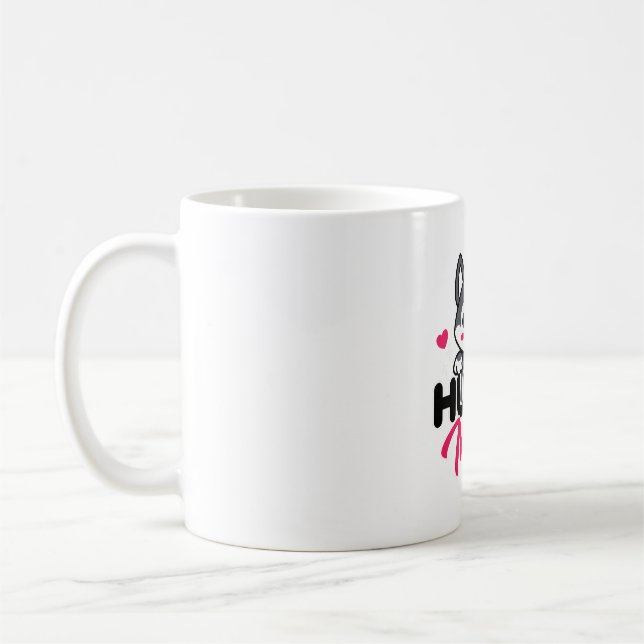 Husky Dog Mama Niedlich Kawaii Design Kaffeetasse (Links)