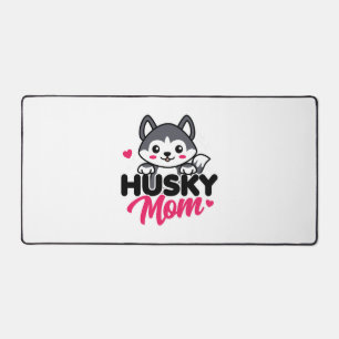 Husky Dog Mama Niedlich Kawaii Design Schreibtischunterlage