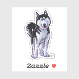 Husky Dog Painting Aufkleber