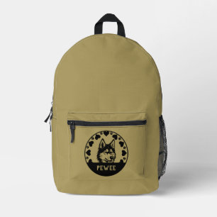Husky Dog Pet Owner Bedruckter Rucksack