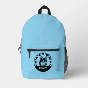 Husky Dog Pet Owner Bedruckter Rucksack