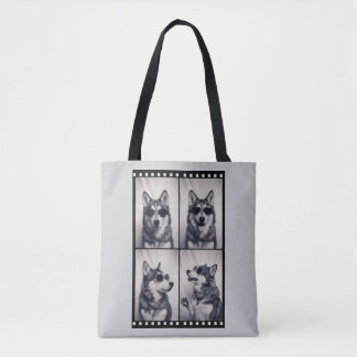 Husky Dog Portrait Tasche