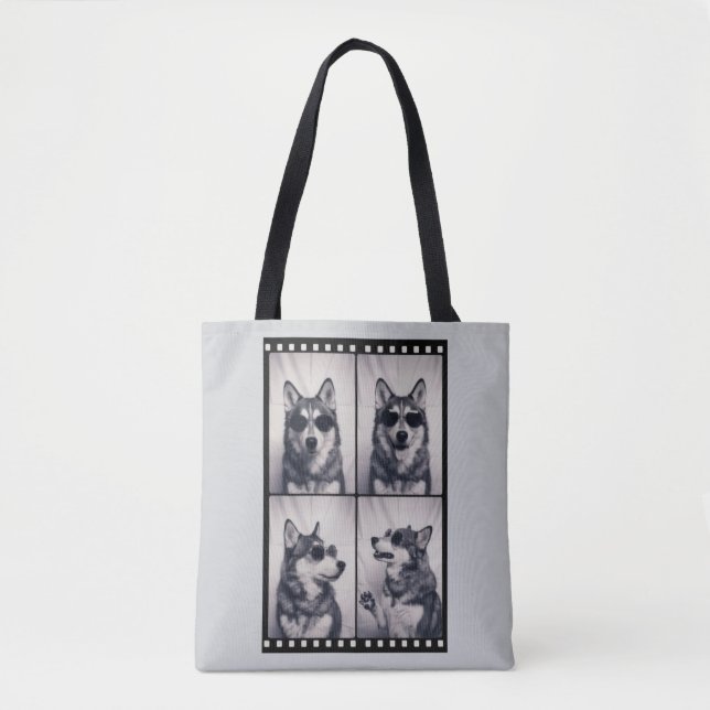 Husky Dog Portrait Tasche (Vorderseite)