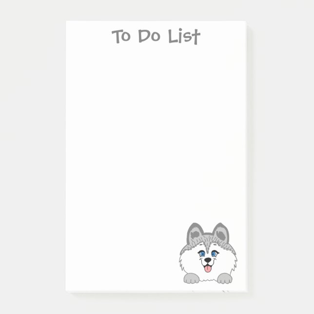 Husky Dog Post-it® Notes 4 x 6 Post-it Klebezettel (Vorderseite)