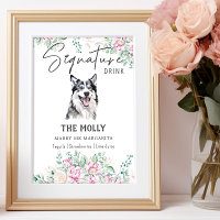 Husky Dog Signature Drink Sign