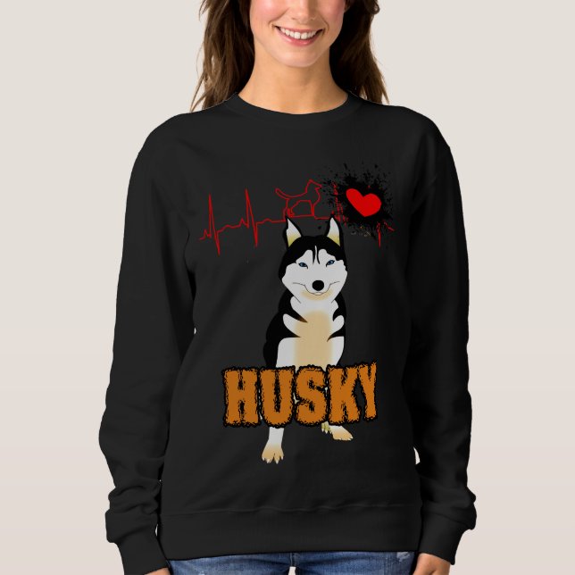 Husky Dog Sweatshirt (Vorderseite)