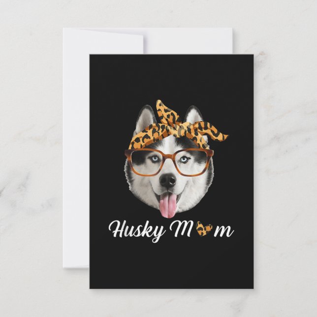 Husky Dog Trageband | Hundepatsch RSVP Karte (Vorderseite)